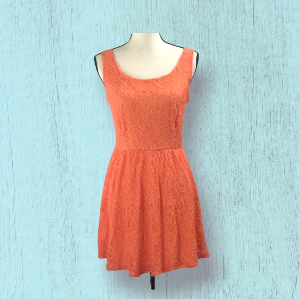 Wish orange lace dress
